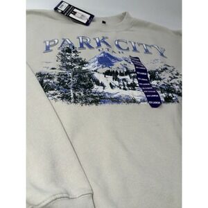 New State Of Mine Park City Utah Destination Fleece Crewneck XXL NWT